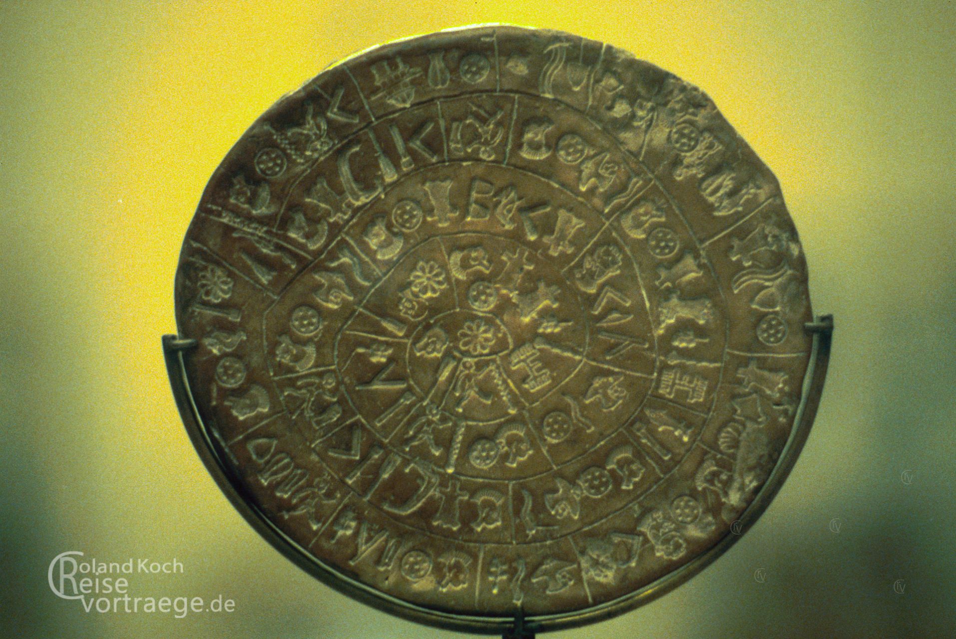 Scheibe von Festos, Nationalmuseum, Heraklion, Kreta, Griechenland